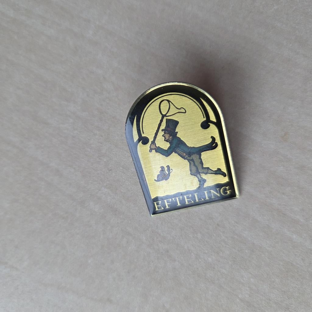 Efteling pin Vlinder Vanger, Gebruikt, Niet vindbaar, Niet vindbaar, Speldje of Pin