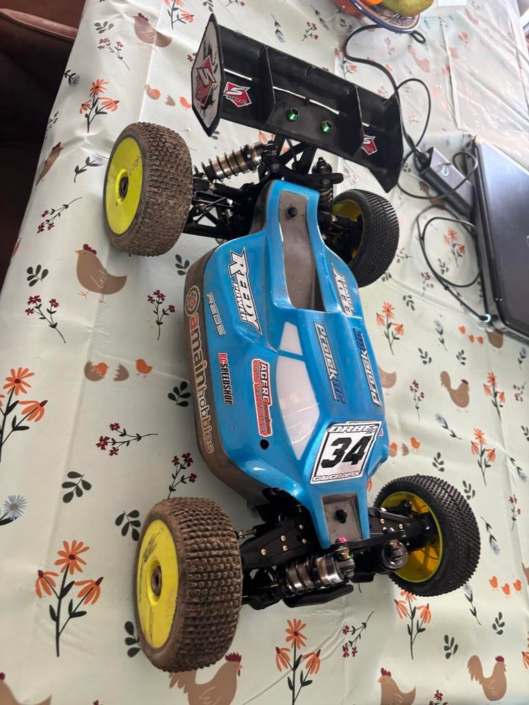 Sworkz Wedstrijd Buggy 1/8 met Brushless Spektrum Set, Gebruikt, Auto offroad, Schaal 1:8, Ophalen