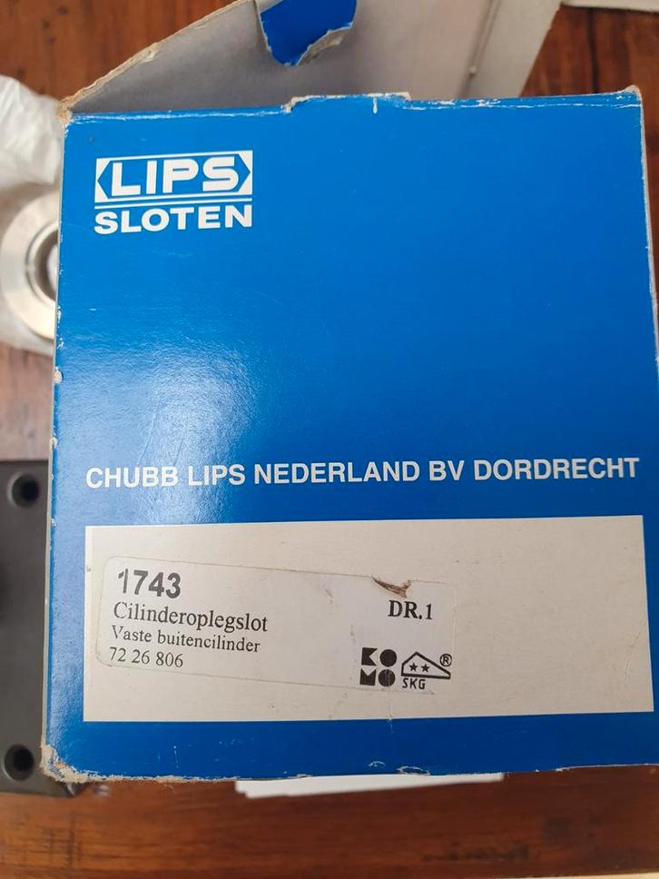 Lips oplegslot nieuw - SKG gekeurd, Doe-het-zelf en Verbouw, Hang- en Sluitwerk, Nieuw, Slot, Ophalen of Verzenden