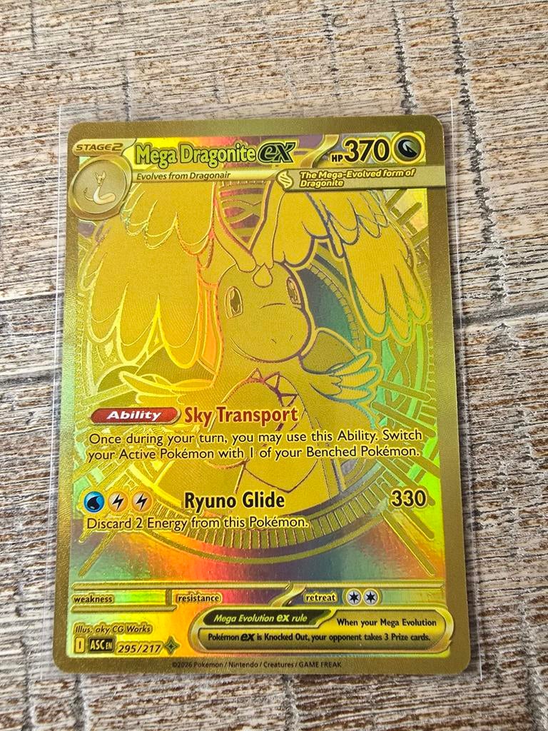 Pokémon kaart Mega Dragonite EX 295/217, Ophalen, Zo goed als nieuw