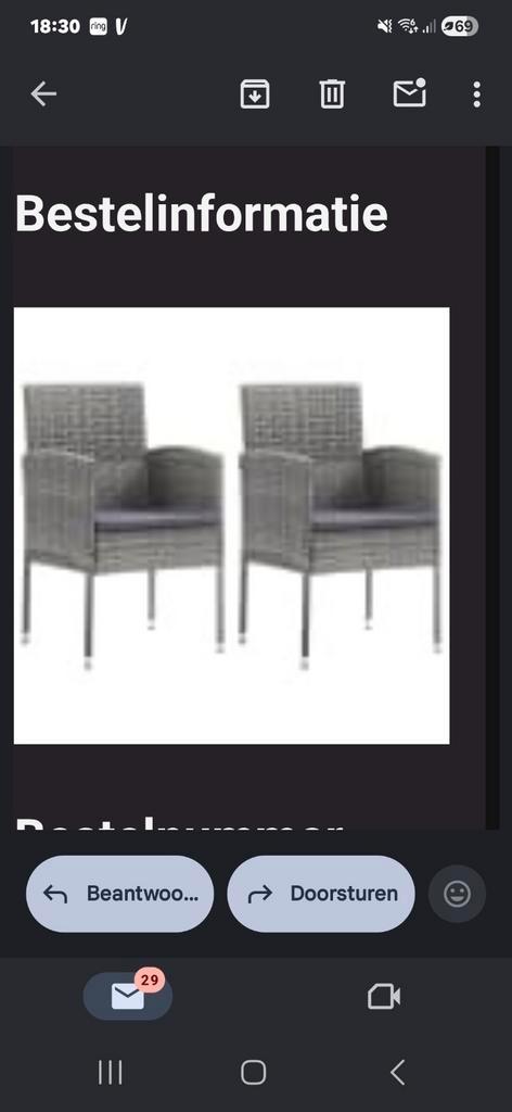 Nieuwe Wicker Tuinstoelen  (4 stuks), Tuin en Terras, Tuinstoelen, Nieuw, Ophalen