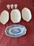 Regout maastricht 4 schaaltjes (1 Oriental) 3 eigerdopjes, Antiek en Kunst, Ophalen