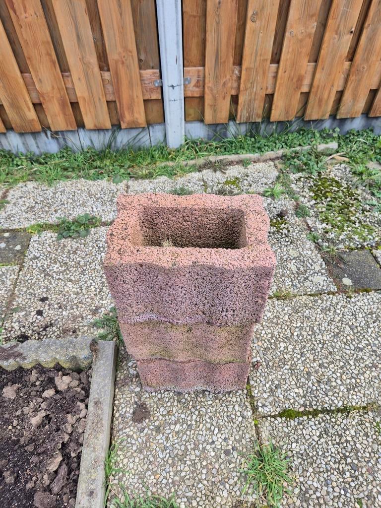 Stenen bloem bakjes roze 11 stuks, Ophalen, Rond, Steen, Minder dan 30 cm