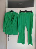 Broek + colbert Nicolette Kluiver, maat L / XL, Kleding | Dames, Ophalen of Verzenden, Lang, Groen, A