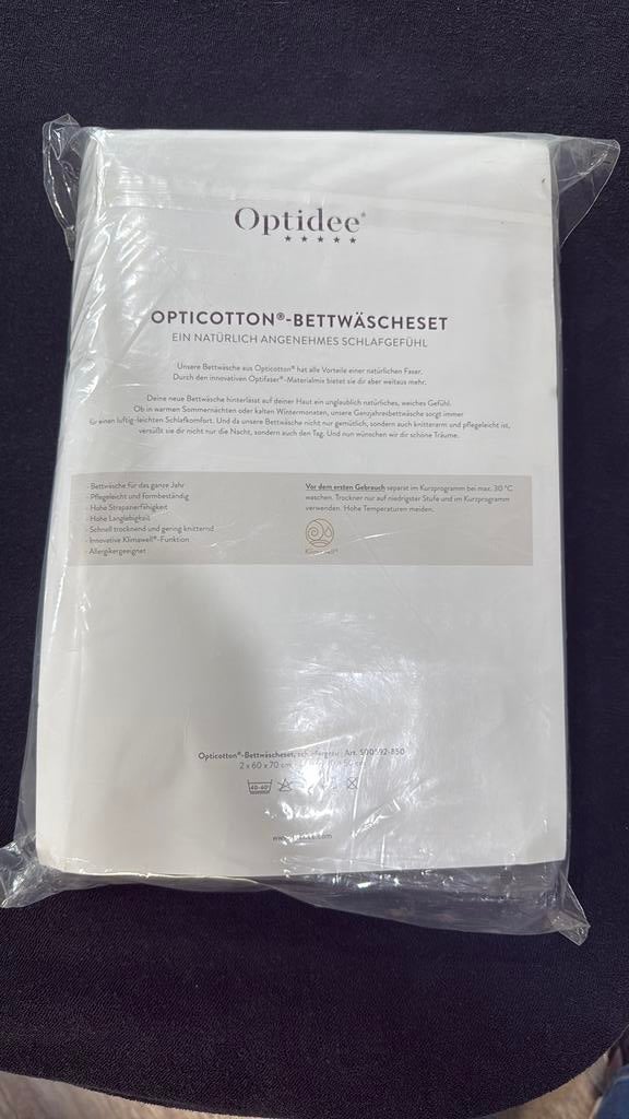 Lits-Jumeaux dekbed overtrek optidee opticotton, Huis en Inrichting, Verzenden, Dekbedovertrek, Grijs, Nieuw