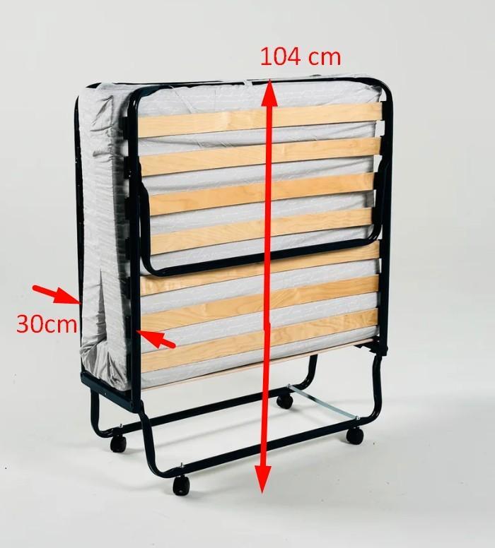 Logeer bed frame opklapbaar, Huis en Inrichting, Slaapkamer | Bedden, Zo goed als nieuw, Eenpersoons, 80 cm, 190 cm of minder