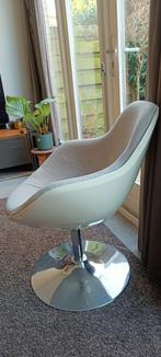 Designstoel hoogglans wit, Huis en Inrichting, Fauteuils, Ophalen, Stof, Gebruikt, 75 tot 100 cm