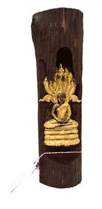 Paneel stam met Naga Boeddha., Ophalen of Verzenden