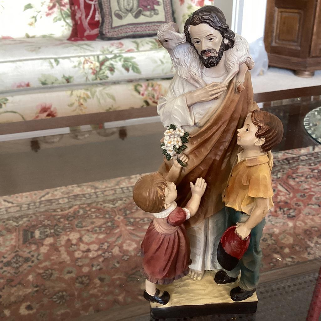 Jezus de goede herder // kunststof / hoog 20 cm, Ophalen of Verzenden