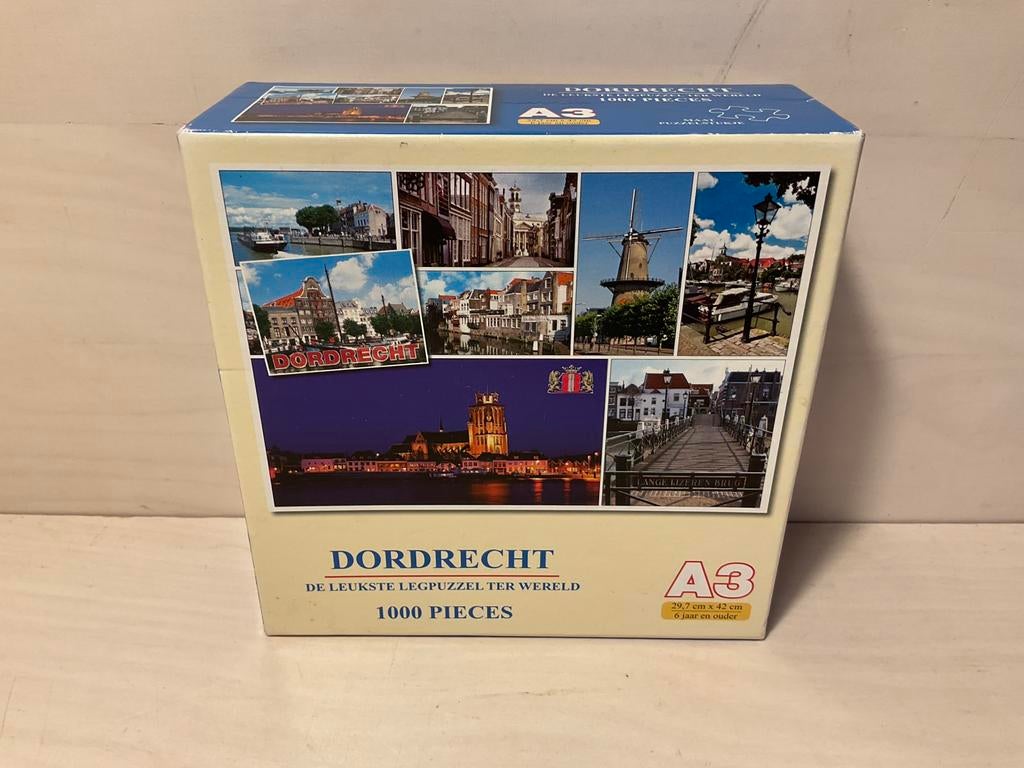 A3 Dordrecht 1000 stukjes de leukste legpuzzel ter wereld, Ophalen of Verzenden, 500 t/m 1500 stukjes, Zo goed als nieuw