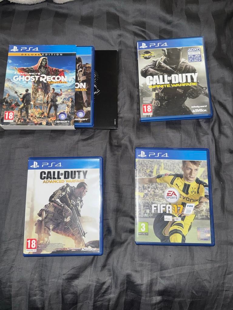 4 PS4 games, waarvan 1 deluxe editie, Spelcomputers en Games, Games | Sony PlayStation 4, Gebruikt, Vanaf 18 jaar, 3 spelers of meer