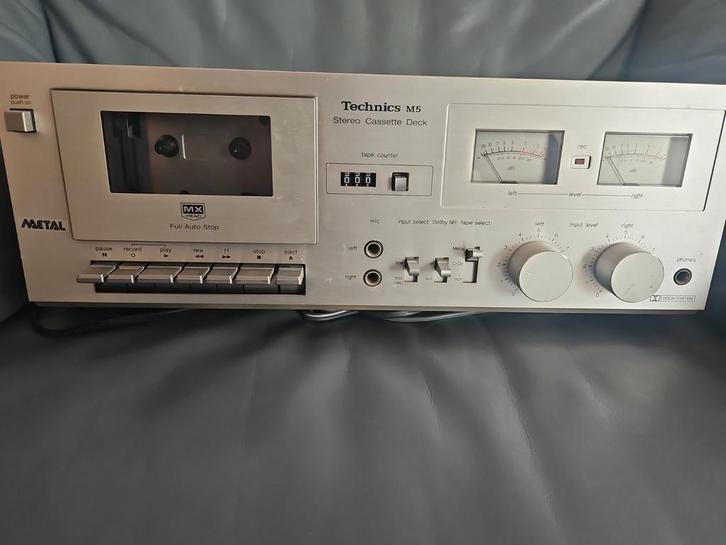 Technics M5 Stereo Cassettedeck - Vintage Audio, Audio, Tv en Foto, Cassettedecks, Enkel, Overige merken, Tiptoetsen, Tape counter