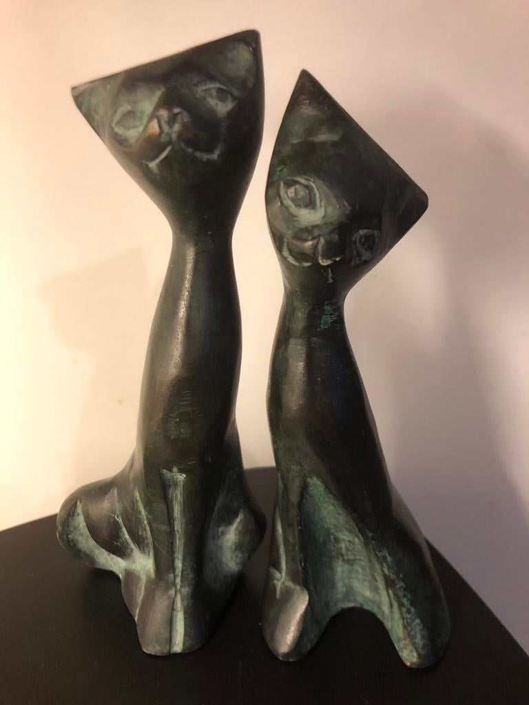 Set bronzen poezen katten, Ophalen of Verzenden