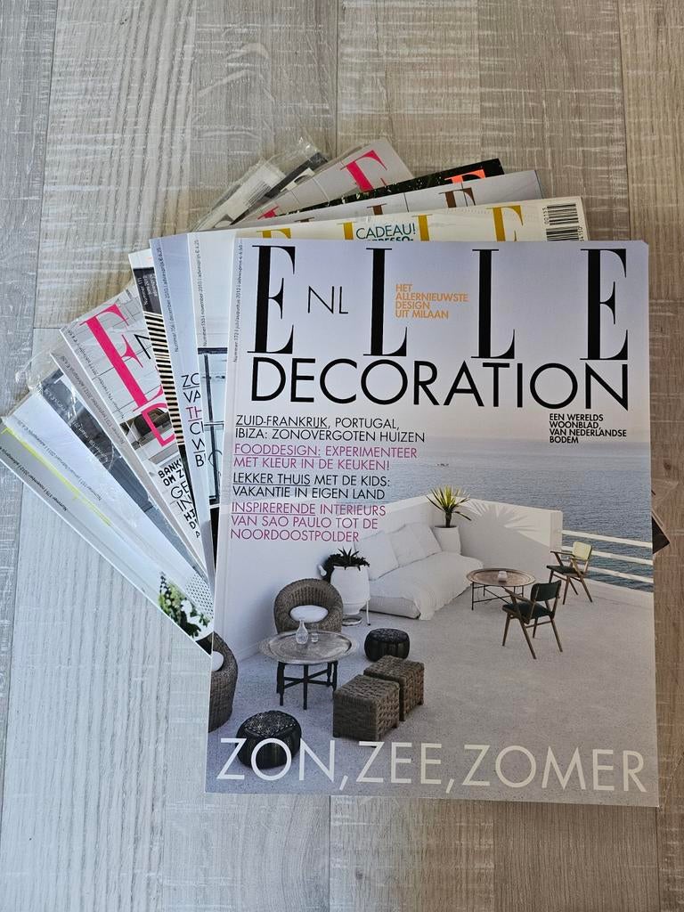 9x Elle decoration, Ophalen, Zo goed als nieuw, Damesbladen