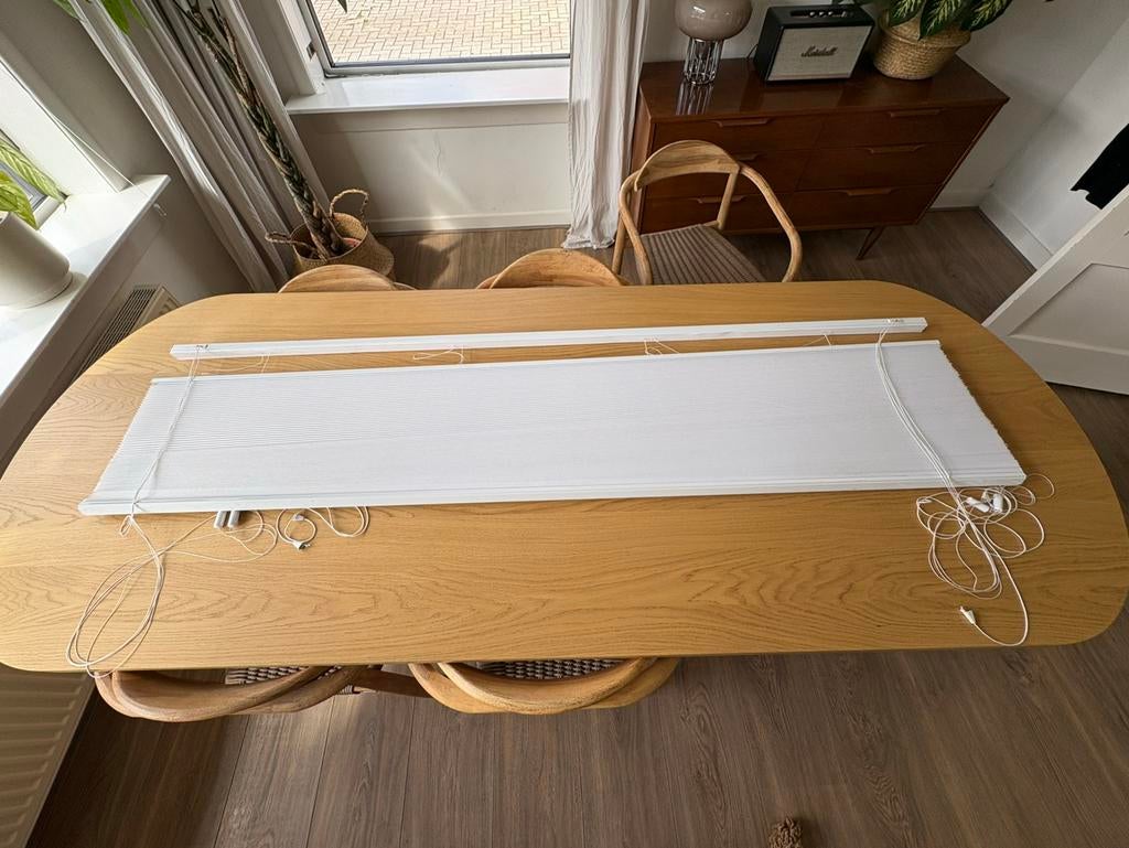 Plisse gordijn 184,5, Ophalen of Verzenden, Zo goed als nieuw, Wit, 150 tot 200 cm