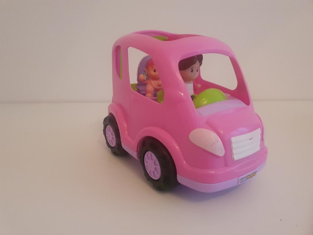 Little People roze auto met figuren, Kinderen en Baby's, Ophalen of Verzenden, Gebruikt
