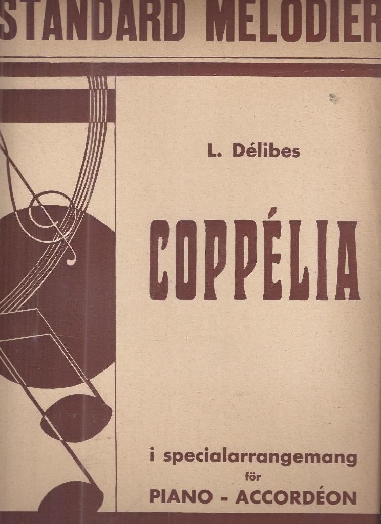 Bo769 bladmuziek coppelia voor piano en accordeon, Gebruikt, Klassiek, Ophalen of Verzenden, Artiest of Componist