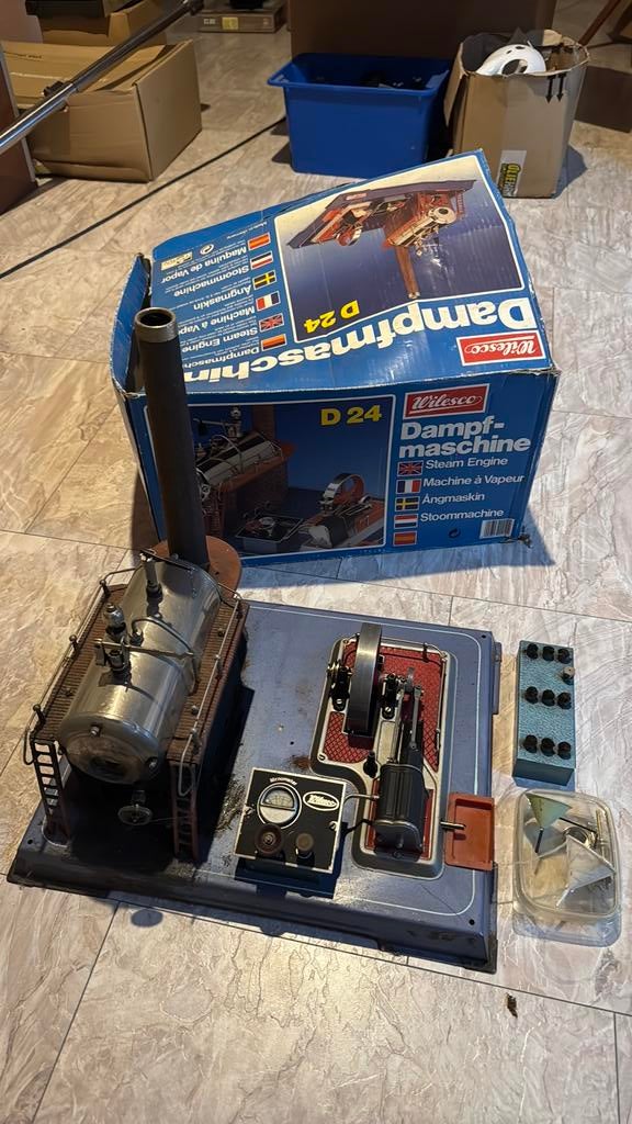 Wilesco D24 stoommachine, Ophalen of Verzenden, Zo goed als nieuw, Groter dan 1:32