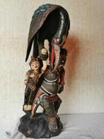 Polychroom houten beeld ontvoering Sita Bali Indonesië, Antiek en Kunst, Ophalen of Verzenden