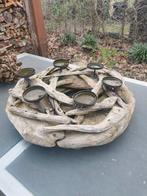 Houten Krans voor Kaarsen - Decoratief Stuk, Ophalen, Gebruikt, Bruin, Hout