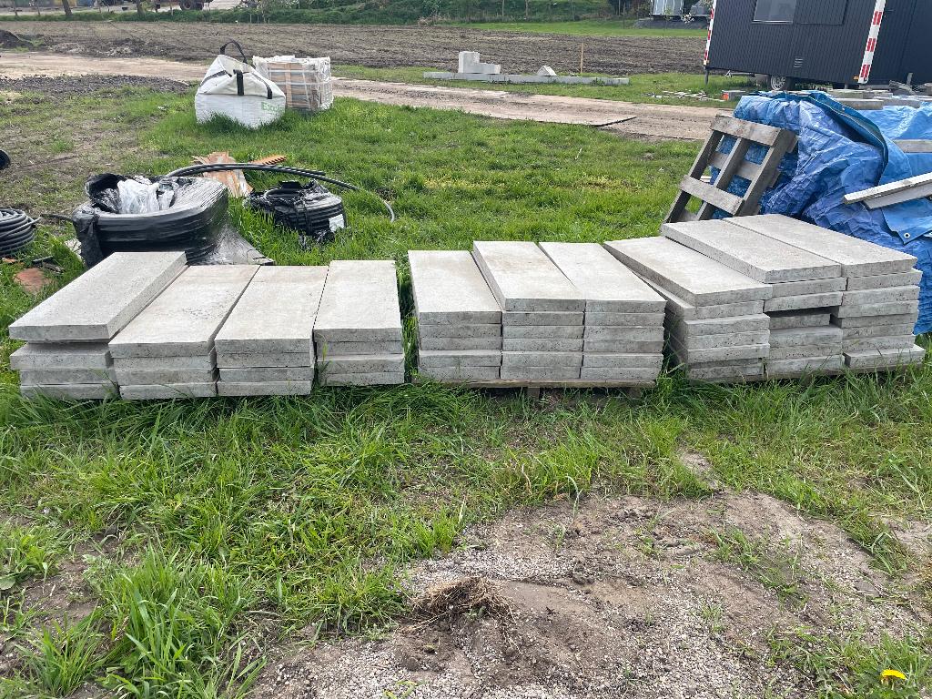 57x Schellevis tegel / opsluitband 100x30x5cm grijs, Ophalen, Overige typen, Zo goed als nieuw, 10 m² of meer