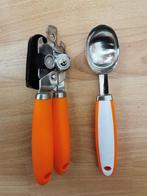 Setje blikopener en ijslepel oranje, Ophalen of Verzenden, Nieuw