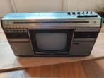 Oude Philips TV met ingebouwde stereo en cassetterecorder, Ophalen of Verzenden