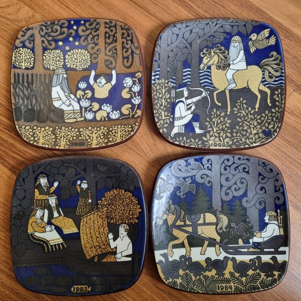 Arabia Finland Jaarborden, '81, '82, '83, '84 "Kalevala", Ophalen of Verzenden