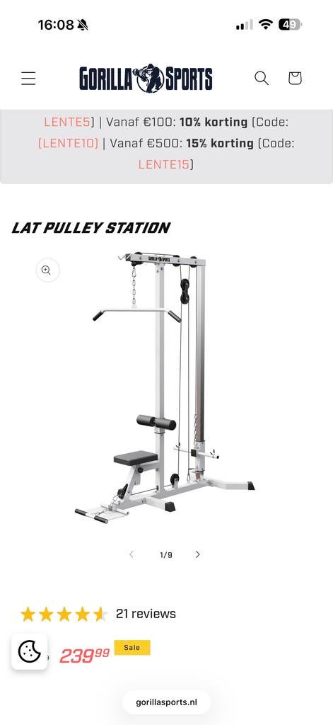 Complete Krachtstation: Halterbank, Lat Pulley, Stangen & Ge, Sport en Fitness, Fitnessmaterialen, Ophalen, Gebruikt, Benen, Fitnessbank