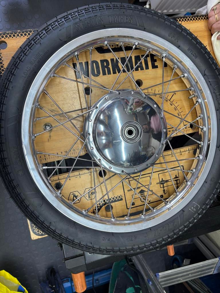 Zundapp aluminium velgen met banden en remschoenen, Fietsen en Brommers, Ophalen of Verzenden, Gebruikt, Overige typen