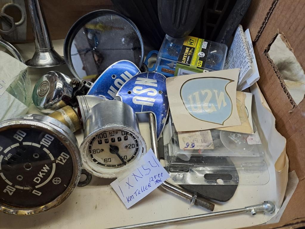 Onderdelen voor oldtimer motorfiets nsu en dkwkm teller nieu, Motoren, Onderdelen | Oldtimers, Ophalen of Verzenden, Nieuw