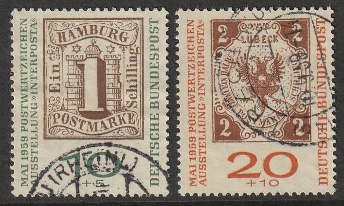 BRD 1959 310/311b Interposta, Gest, Postzegels en Munten, Postzegels | Europa | Duitsland, Ophalen of Verzenden, BRD, Gestempeld