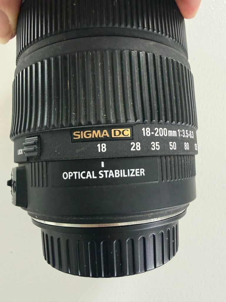 Sigma DC 18-200mm 1:3.5-6.3 Optical Stabilizer lens, Ophalen of Verzenden, Gebruikt, Overige typen, Zoom