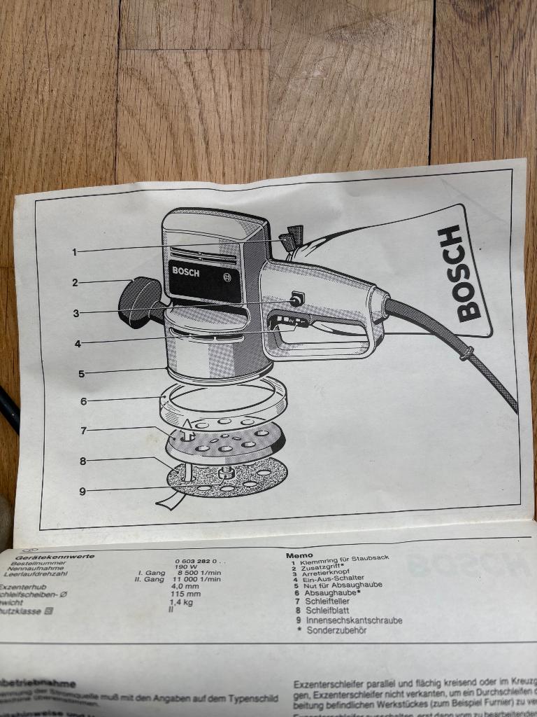 BOSCH poets/schuurmachine pex115 A, Ophalen of Verzenden, Gebruikt, Elektrisch