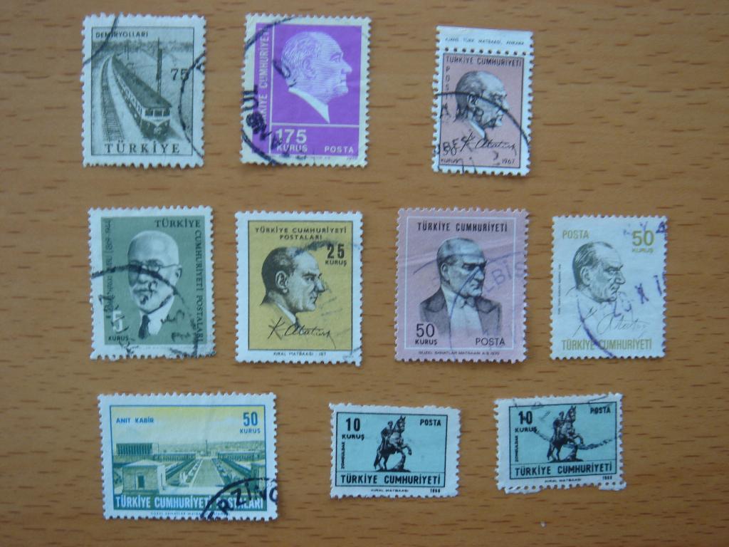 TURKIJE 14 Postzegels, Postzegels en Munten, Postzegels | Azië, Ophalen of Verzenden, Gestempeld, Zuid-Azië
