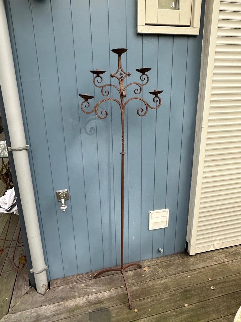 Gietijzeren kandelaar, Ophalen, Gebruikt, Kandelaar, Metaal