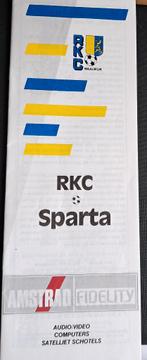 RKC - Sparta 1989/1990, Ophalen of Verzenden, Zo goed als nieuw, Overige binnenlandse clubs, Boek of Tijdschrift