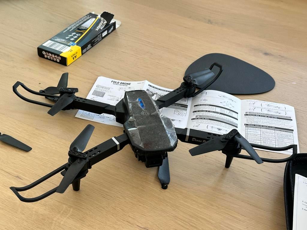 Skyra 24 A1 Zwarte Drone met 4K Dual Camera, Cameradrone, 100 tot 1000 meter, Overige merken, Nieuw