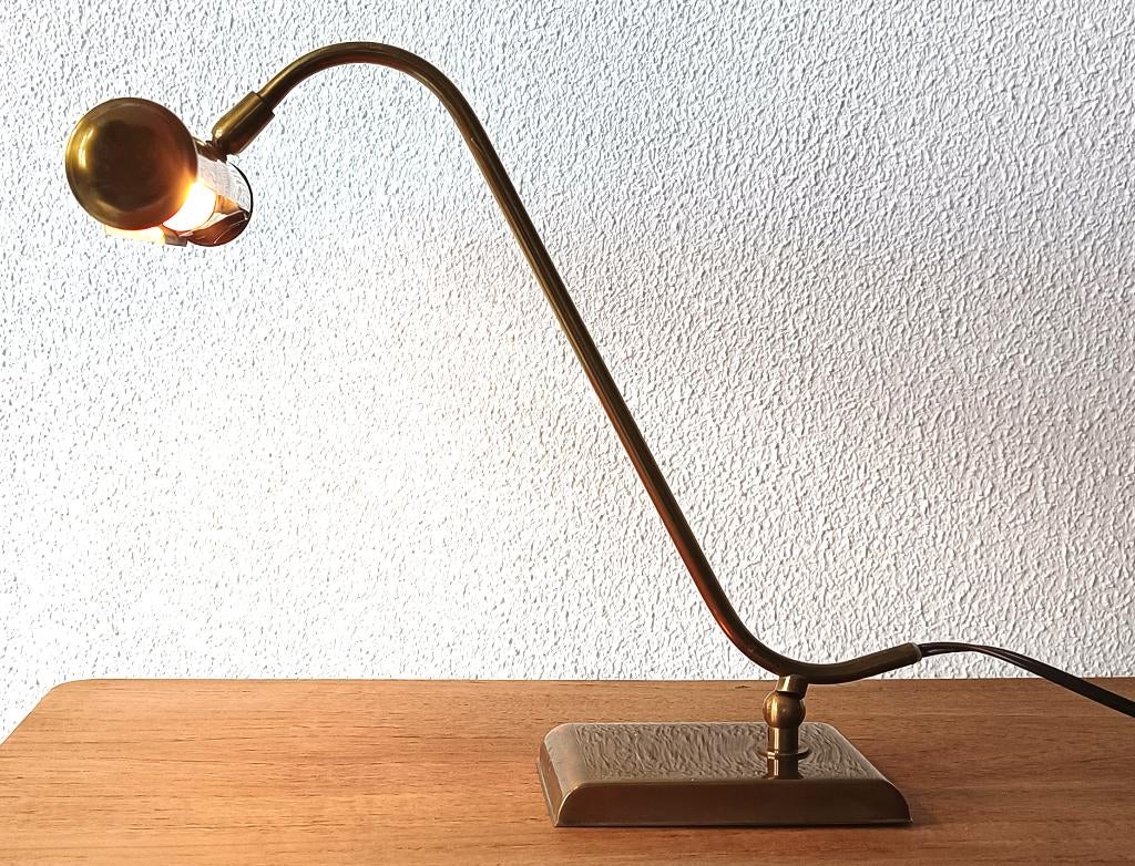 Heca Pianolamp- Hollandse messing leeslamp - tafellamp -60s, Gebruikt, Klassiek - pianolamp - orgellamp - leeslamp, Glas, Ophalen of Verzenden