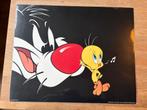 Warner Bros Sylvester & Tweety Poster 1998 - Collectors Item, Rechthoekig Liggend, Ophalen of Verzenden, Zo goed als nieuw, A1 t/m A3
