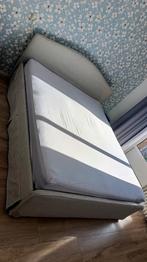 IKEA RAMNEFJÄLL Gestoffeerd bed 160x200 cm, Ophalen, Beige, Tweepersoons, Zo goed als nieuw