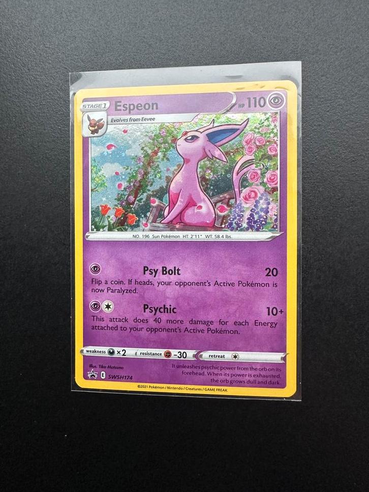 Espeon (SWSH 174), Hobby en Vrije tijd, Verzamelkaartspellen | Pokémon, Zo goed als nieuw, Losse kaart, Ophalen of Verzenden