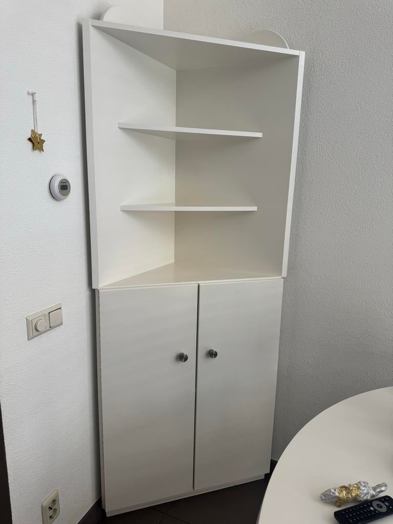 Witte maatwerk hoekkast, Ophalen, Gebruikt