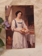 Ansichtkaart. "Vrouw schort/borduur- allerlei brood"., Huis en Inrichting, Verzenden, Nieuw