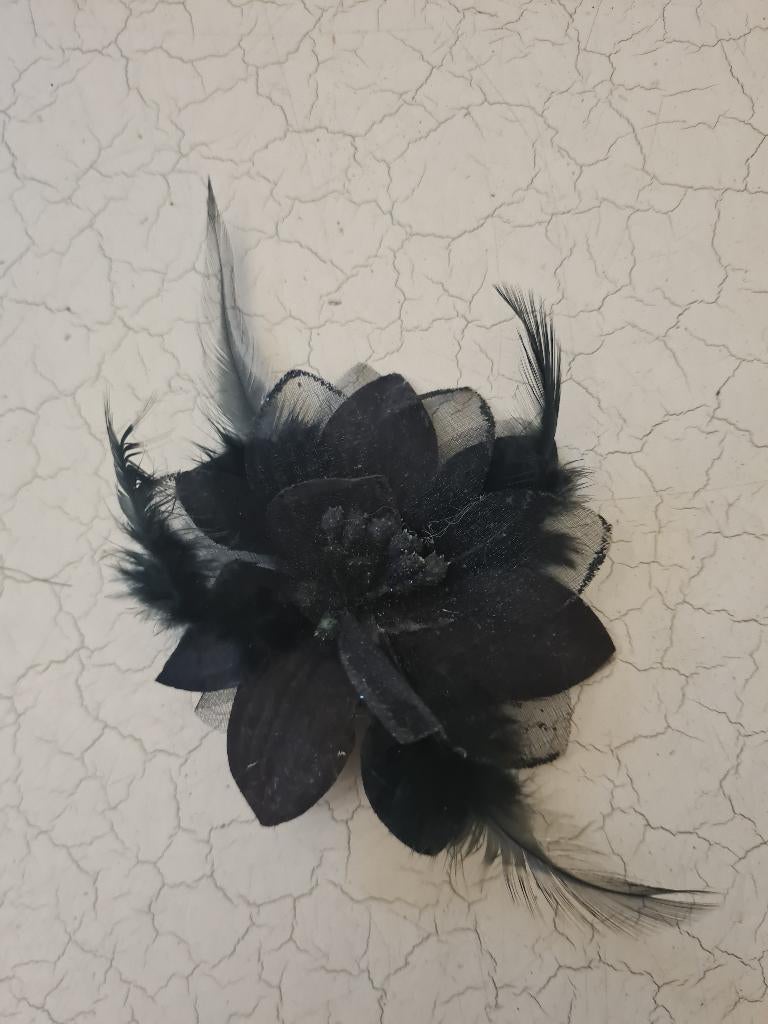 Vintage stoffen corsage zwart, Antiek en Kunst, Ophalen of Verzenden