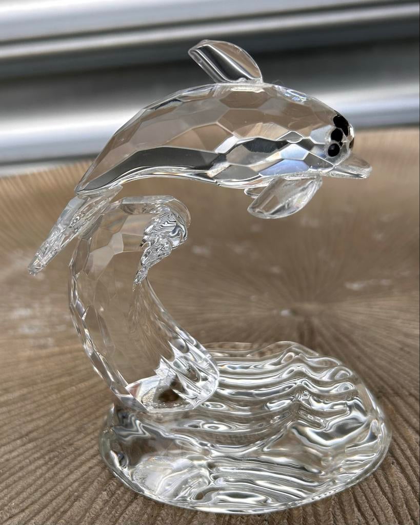 Swarovski Dolfijn Kristal Figuur - Elegant en Sprankelend, Verzamelen, Swarovski, Gebruikt, ., Ophalen of Verzenden, .