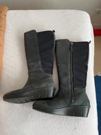 Ecco laarzen maat 36 met rits en elastiek donker grijs/zwart, Lage of Enkellaarzen, Ophalen of Verzenden, Zo goed als nieuw, Grijs