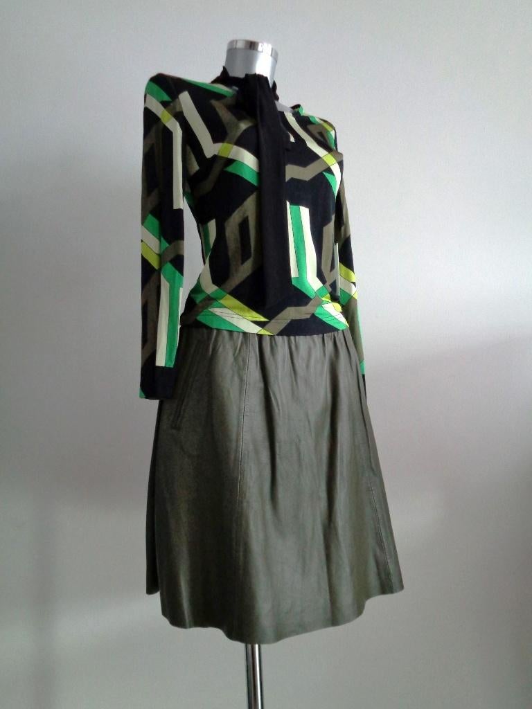 Numph 100% leren groene rok, maat 36, NIEUW, kaartjes, Nieuw, Ophalen of Verzenden, Knielengte, Numph