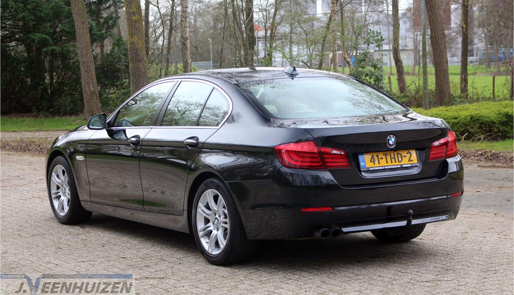 BMW 5 Serie 520i High Executive | 2012 | Memory | Leder | Sc, Euro 5, Gebruikt, 4 cilinders, Zwart