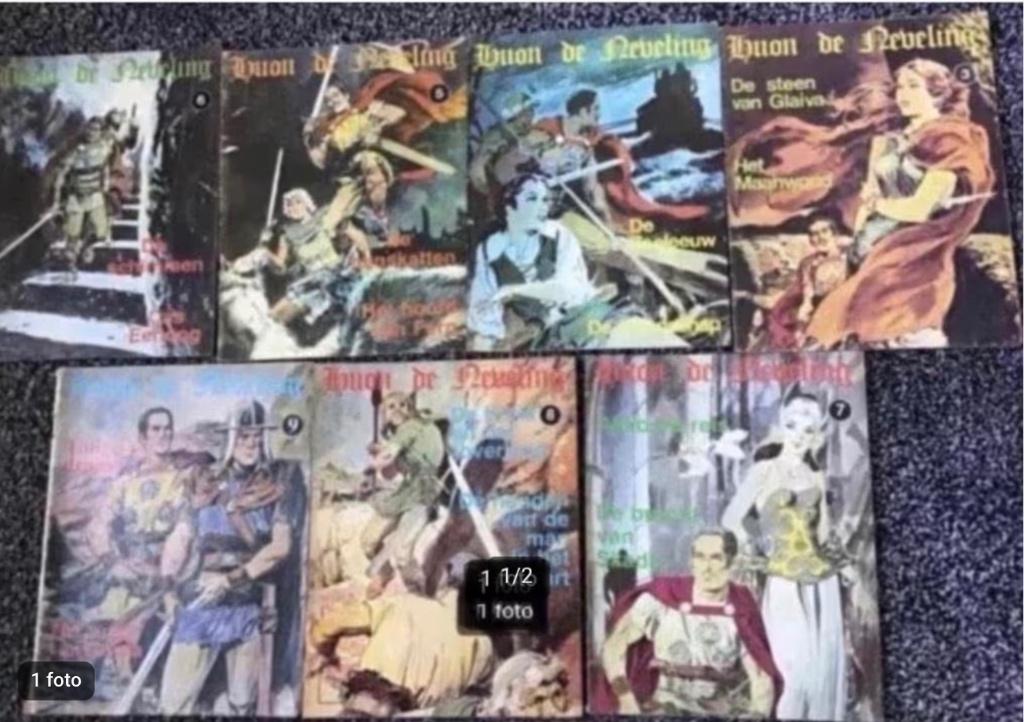 7 delen Huon de Neveling door Gerrit Stapel., Meerdere stripboeken, Ophalen of Verzenden, Gelezen